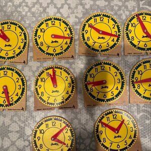 SET OF 10 MINIATURE JUDY INSTRUCTO MINI-CLOCKS - SUCH A GREAT TOOL